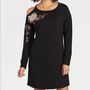Maurices Elegant Black Dress with Floral Details